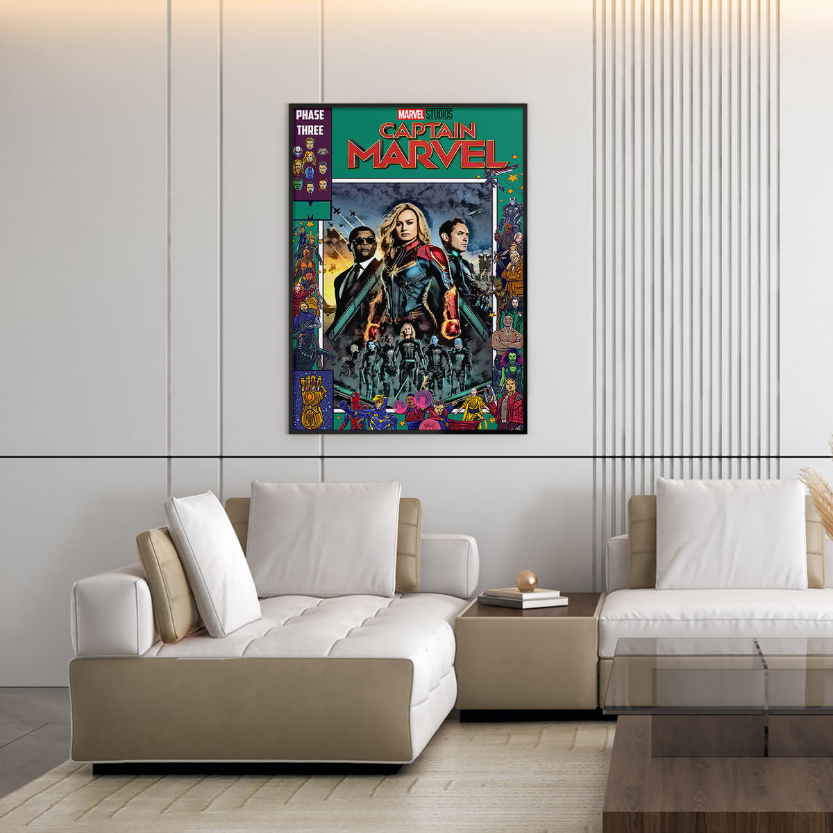 Flex Designs Poster Captain Marvel Comics 11 x 17" Home Goods - Movie 2019 Movie Poster