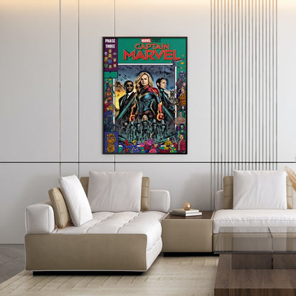 Flex Designs Poster Captain Marvel Comics 11 x 17" Home Goods - Movie 2019 Movie Poster