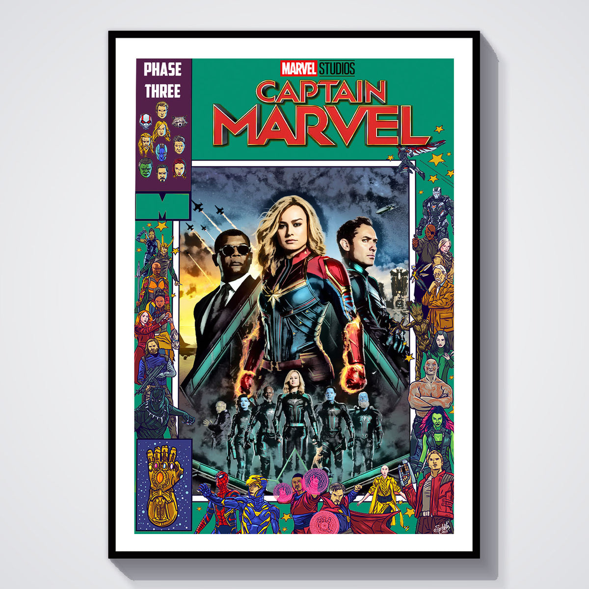 Flex Designs Poster Captain Marvel Comics 5 x 7" Home Goods - Movie 2019 Movie Poster