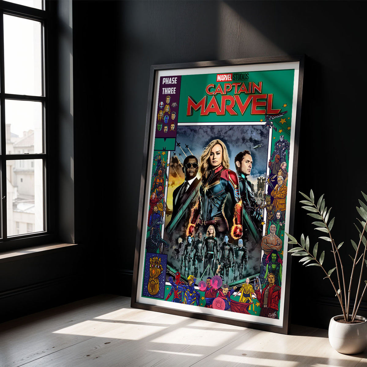 Flex Designs Poster Captain Marvel Comics 5 x 7" Home Goods - Movie 2019 Movie Poster