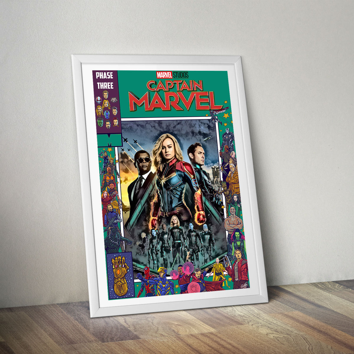 Flex Designs Poster Captain Marvel Comics 5 x 7" Home Goods - Movie 2019 Movie Poster