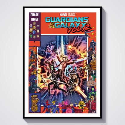 Flex Designs Poster Guardians of the Galaxy Vol 2 Comics 5 x 7" Home Goods - Movie 2017 Movie Poster