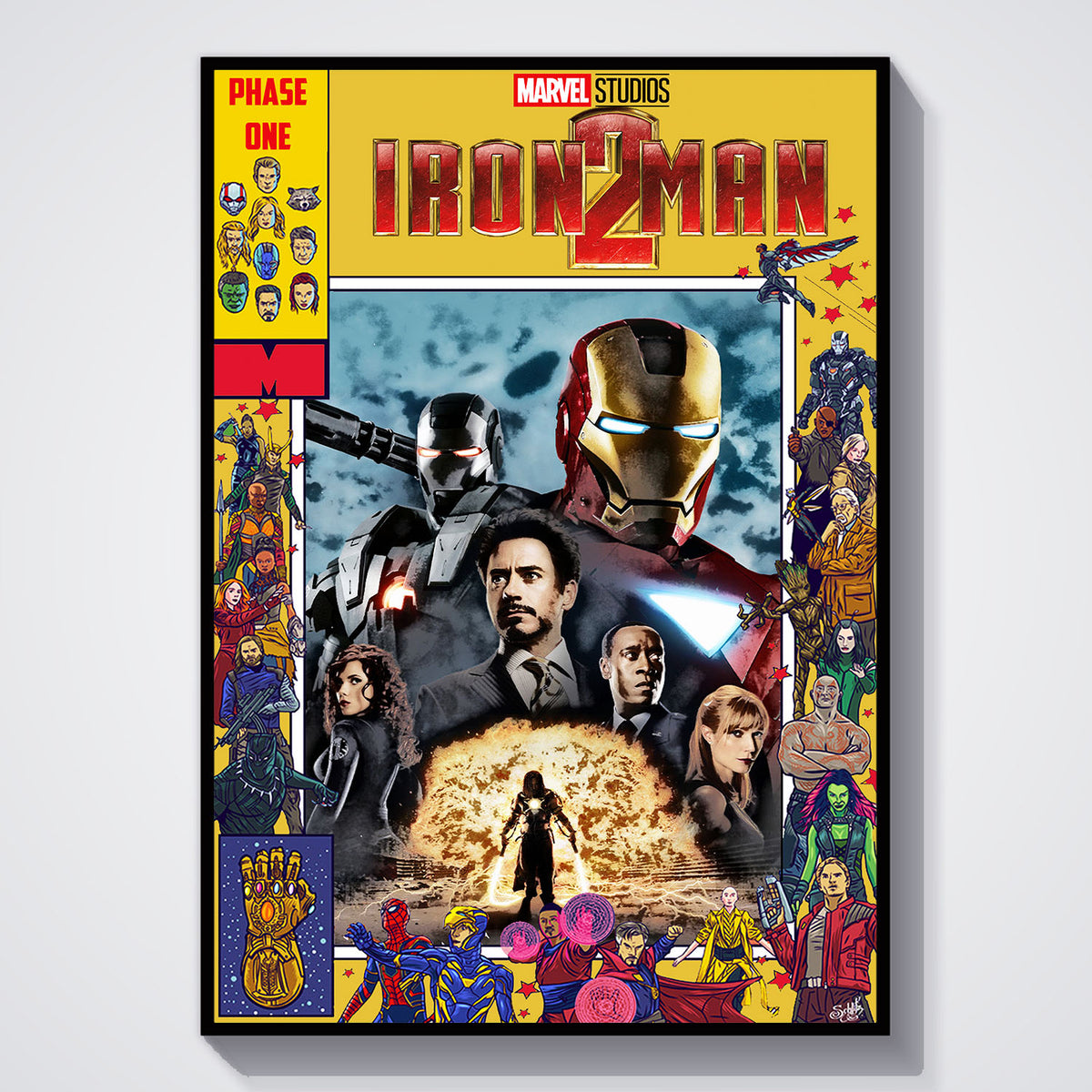 Flex Designs Poster Iron Man 2 Comics 11 x 17" Home Goods - Movie 2010 Movie Poster