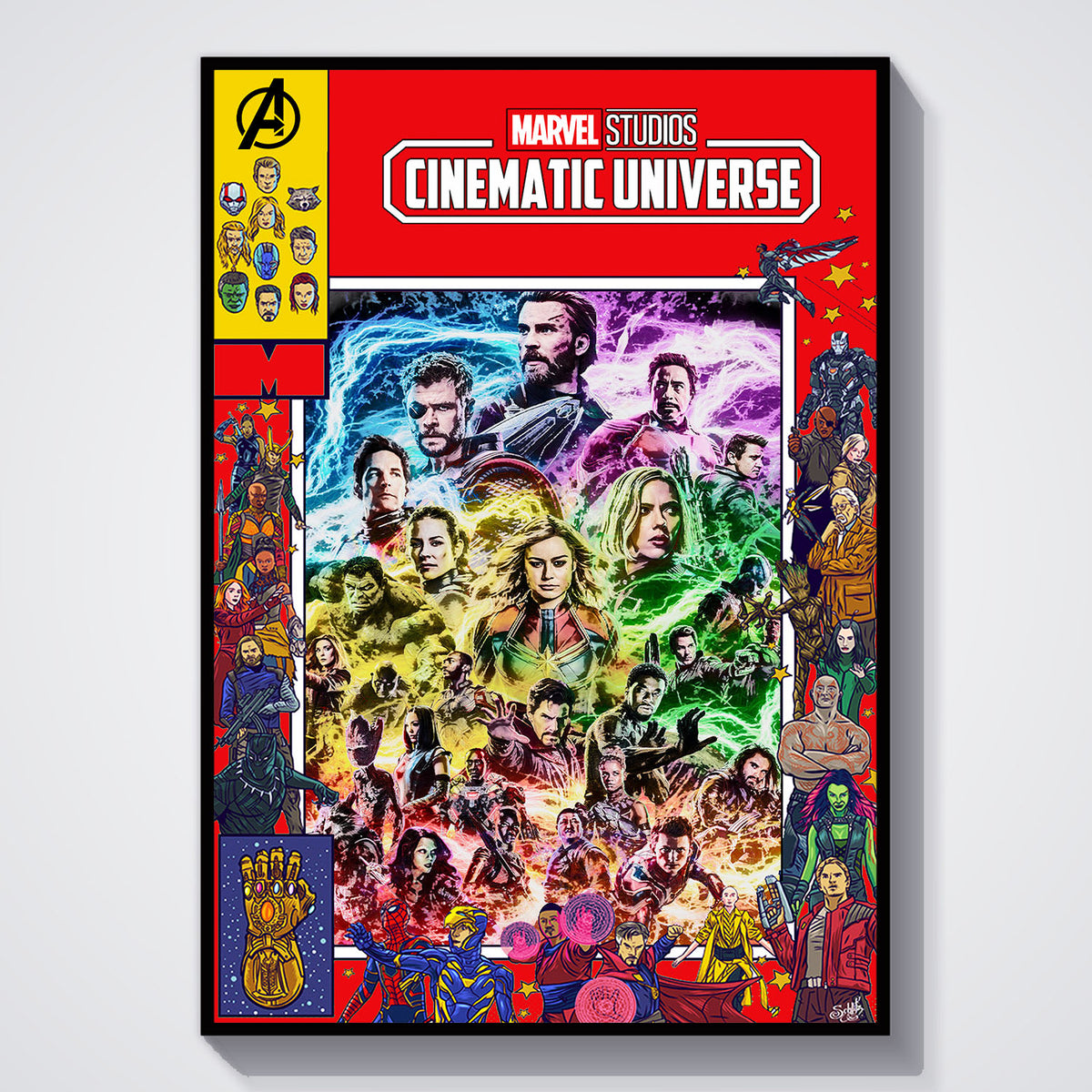 Flex Designs Poster Marvel Cinematic Universe Comics 11 x 17" Home Goods - Movie 2008 Movie Poster