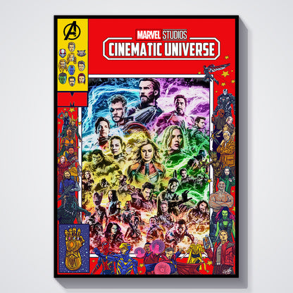 Flex Designs Poster Marvel Cinematic Universe Comics 11 x 17" Home Goods - Movie 2008 Movie Poster