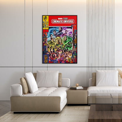 Flex Designs Poster Marvel Cinematic Universe Comics 11 x 17" Home Goods - Movie 2008 Movie Poster