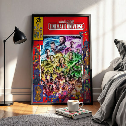 Flex Designs Poster Marvel Cinematic Universe Comics 11 x 17" Home Goods - Movie 2008 Movie Poster