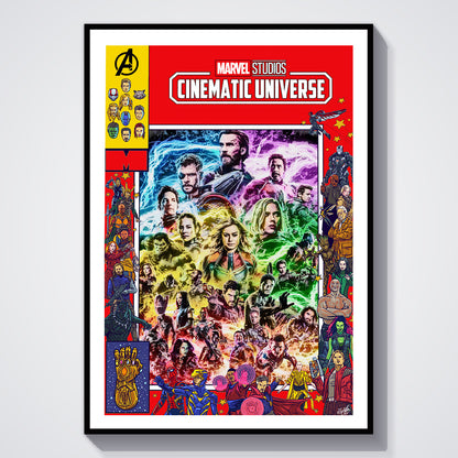 Flex Designs Poster Marvel Cinematic Universe Comics 5 x 7" Home Goods - Movie 2008 Movie Poster