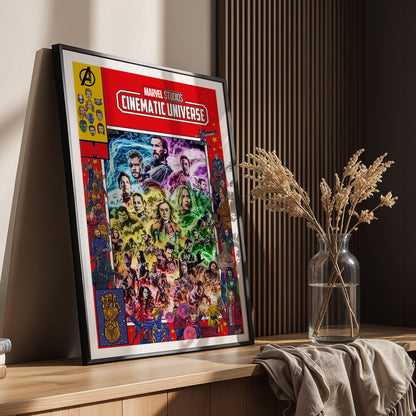 Flex Designs Poster Marvel Cinematic Universe Comics 11 x 17" Home Goods - Movie 2008 Movie Poster