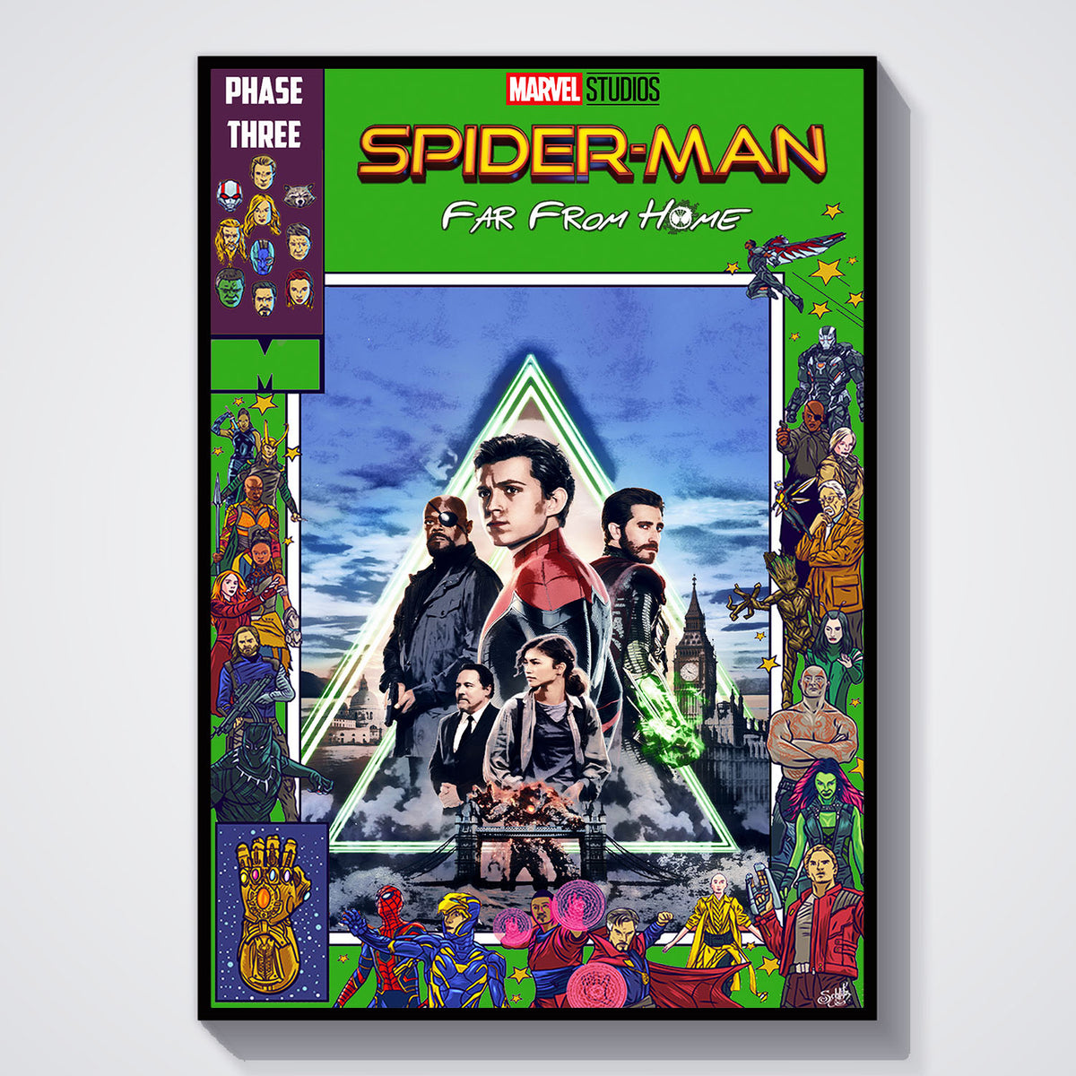 Flex Designs Poster Spider-Man Far From Home Comics 11 x 17" Home Goods - Movie 2019 Movie Poster