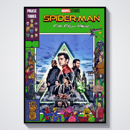 Flex Designs Poster Spider-Man Far From Home Comics 11 x 17" Home Goods - Movie 2019 Movie Poster