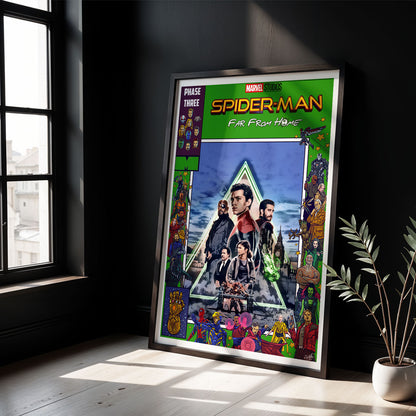 Flex Designs Poster Spider-Man Far From Home Comics 5 x 7" Home Goods - Movie 2019 Movie Poster