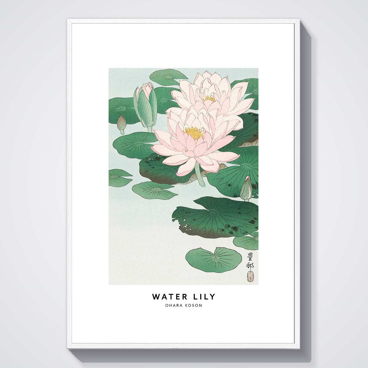 Flex Designs Poster Water Lily by Ohara Koson 5 x 7" Home Goods - Artist Artwork  Poster