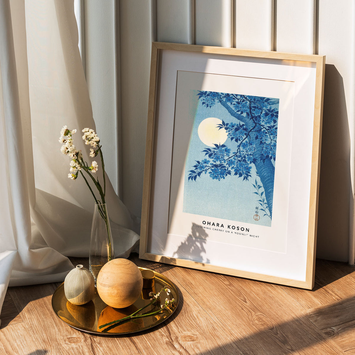 Flex Designs Poster Blossoming Cherry on Moonlit Night by Ohara Koson 5 x 7" Home Goods - Artist Artwork  Poster