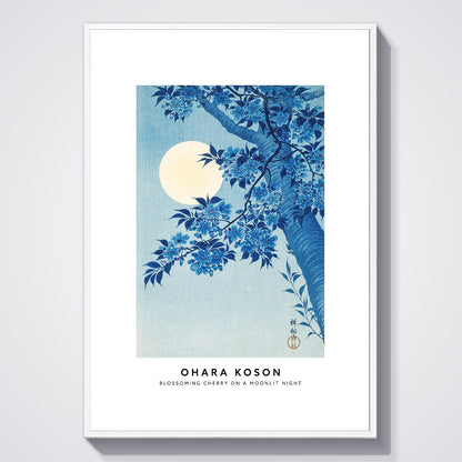 Flex Designs Poster Blossoming Cherry on Moonlit Night by Ohara Koson 5 x 7" Home Goods - Artist Artwork  Poster