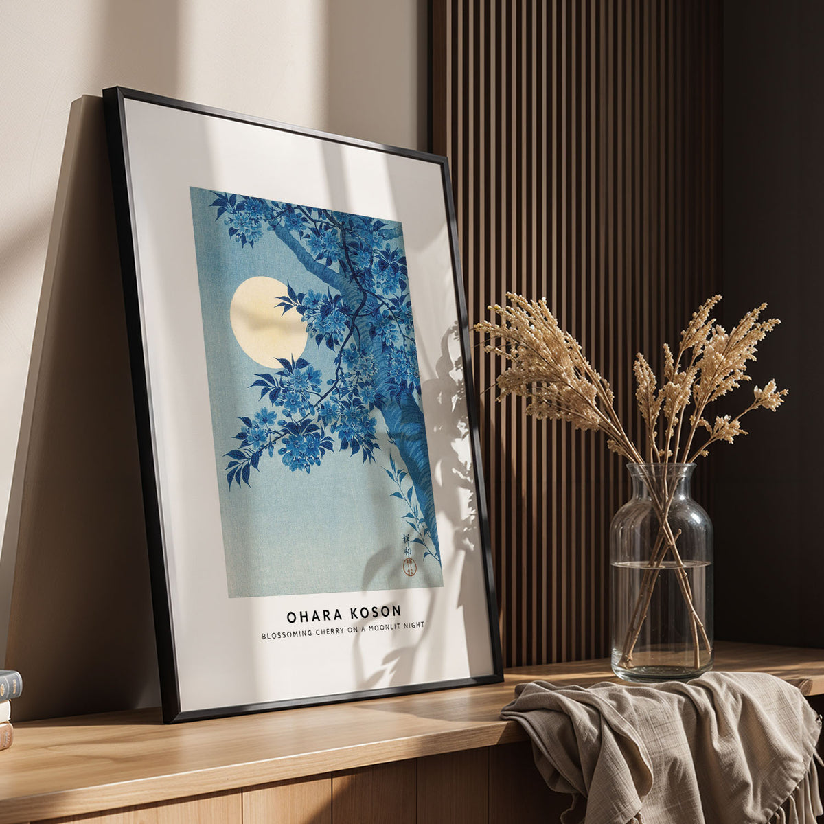 Flex Designs Poster Blossoming Cherry on Moonlit Night by Ohara Koson 11 x 17" Home Goods - Artist Artwork  Poster