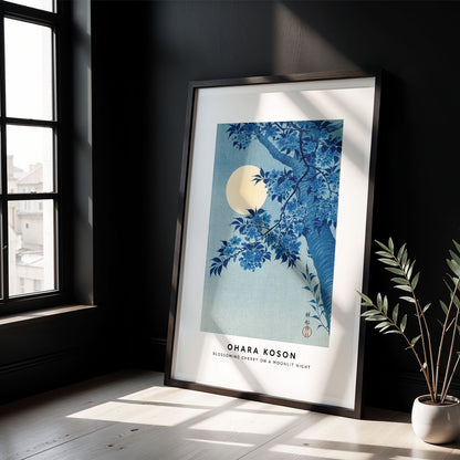 Flex Designs Poster Blossoming Cherry on Moonlit Night by Ohara Koson 5 x 7" Home Goods - Artist Artwork  Poster