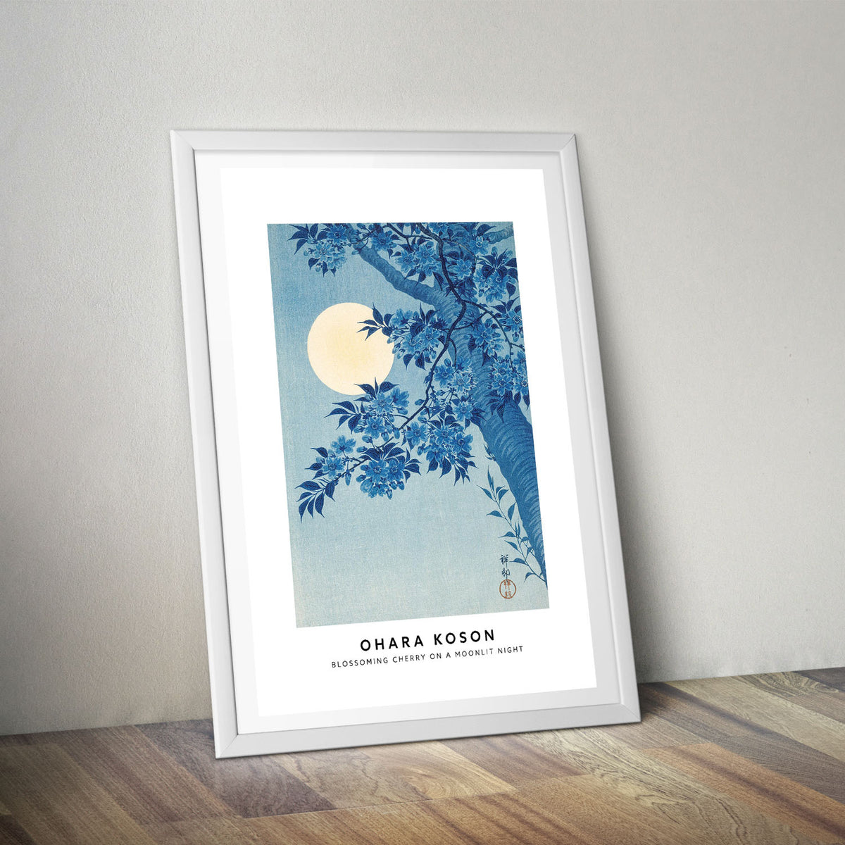 Flex Designs Poster Blossoming Cherry on Moonlit Night by Ohara Koson 5 x 7" Home Goods - Artist Artwork  Poster