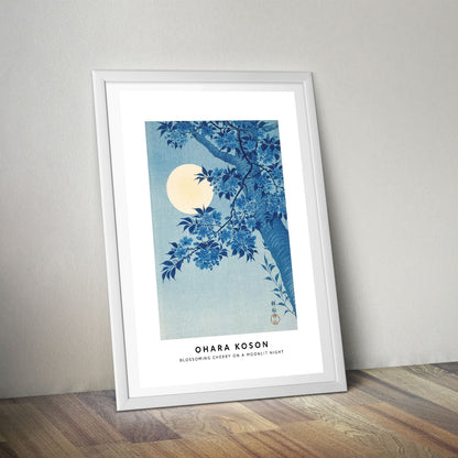Flex Designs Poster Blossoming Cherry on Moonlit Night by Ohara Koson 5 x 7" Home Goods - Artist Artwork  Poster