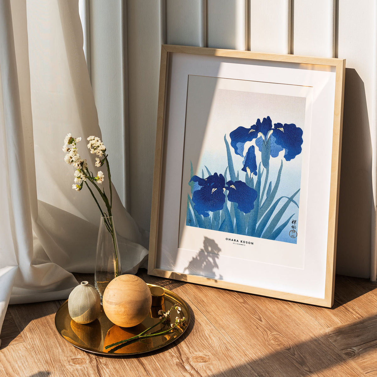 Flex Designs Poster Iris Flowers by Ohara Koson 5 x 7" Home Goods - Artist Artwork  Poster