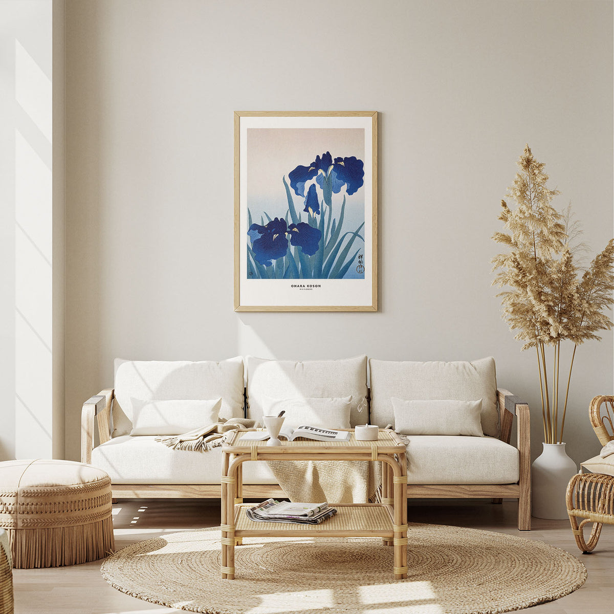 Flex Designs Poster Iris Flowers by Ohara Koson 11 x 17" Home Goods - Artist Artwork  Poster