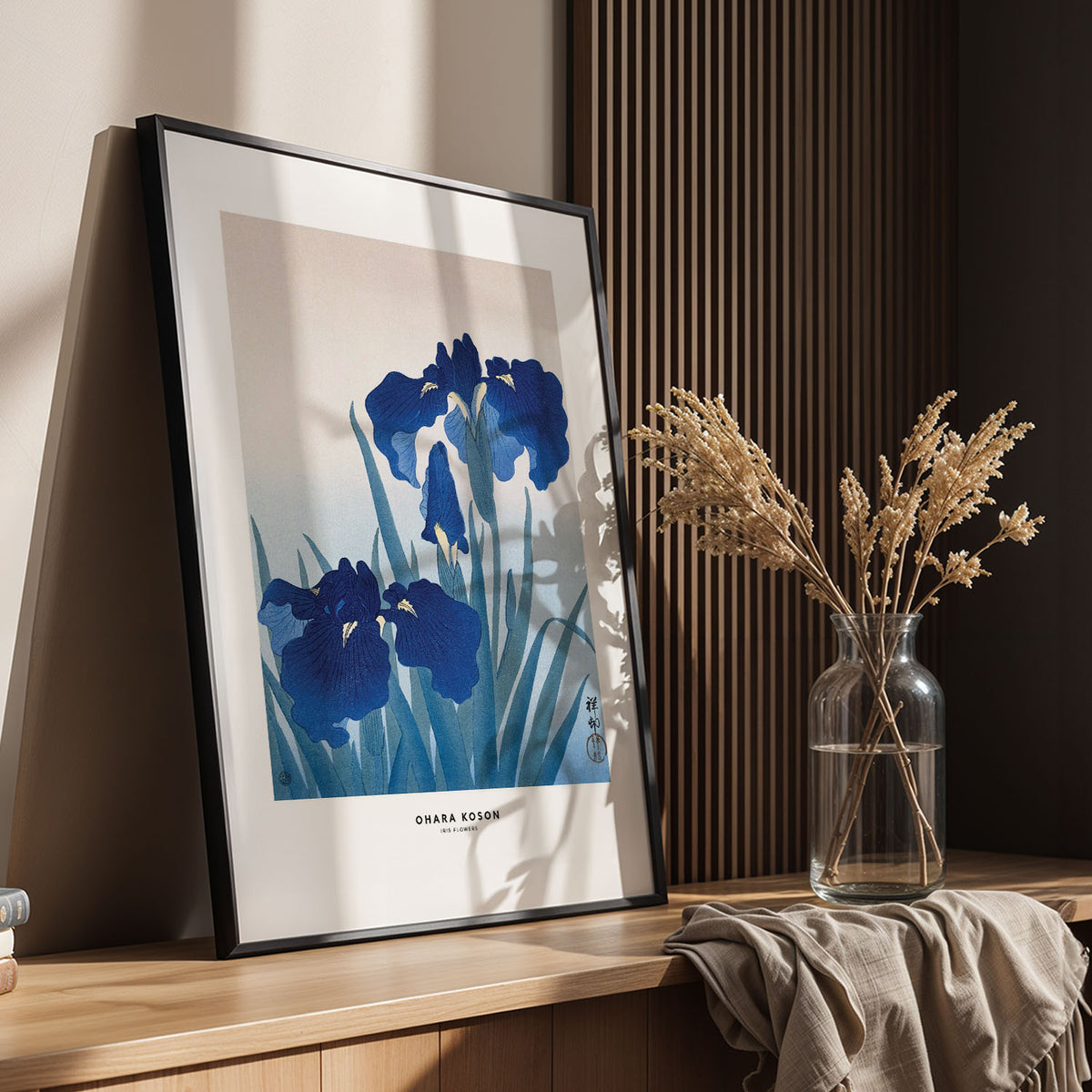 Flex Designs Poster Iris Flowers by Ohara Koson 11 x 17" Home Goods - Artist Artwork  Poster