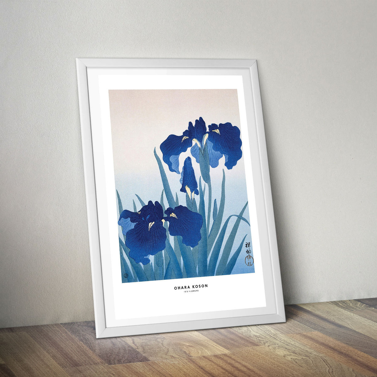 Flex Designs Poster Iris Flowers by Ohara Koson 5 x 7" Home Goods - Artist Artwork  Poster