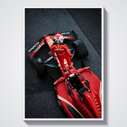Flex Designs Poster Formula 1 Ferrari Charles Leclerc 11 x 17" Home Goods - Sports  Poster