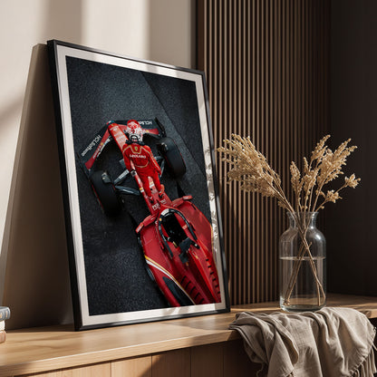 Flex Designs Poster Formula 1 Ferrari Charles Leclerc 11 x 17" Home Goods - Sports  Poster