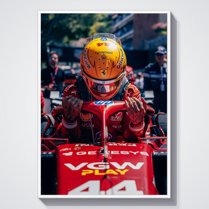 Flex Designs Poster Formula 1 Ferrari Lewis Hamilton 11 x 17" Home Goods - Sports  Poster