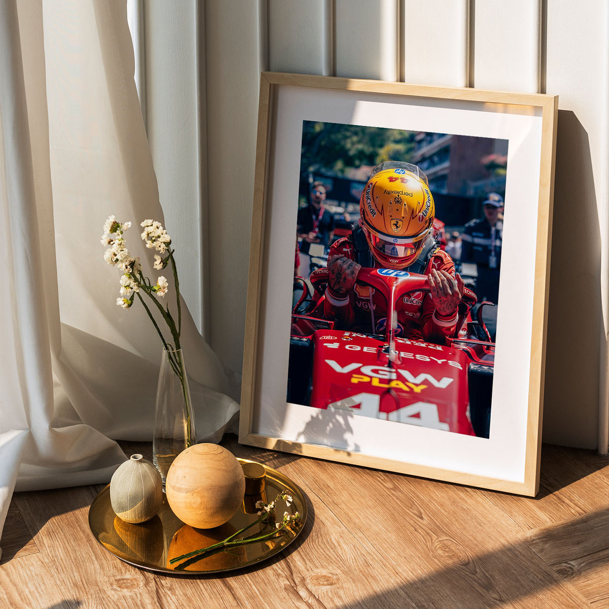 Flex Designs Poster Formula 1 Ferrari Lewis Hamilton 5 x 7" Home Goods - Sports  Poster
