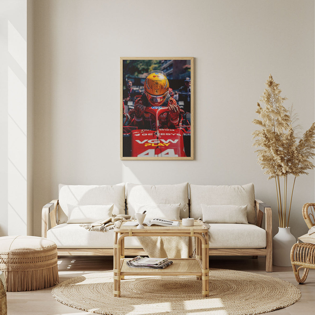 Flex Designs Poster Formula 1 Ferrari Lewis Hamilton 11 x 17" Home Goods - Sports  Poster