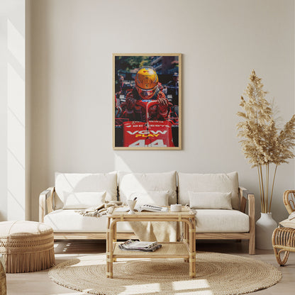 Flex Designs Poster Formula 1 Ferrari Lewis Hamilton 11 x 17" Home Goods - Sports  Poster