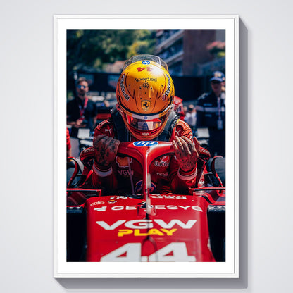 Flex Designs Poster Formula 1 Ferrari Lewis Hamilton 5 x 7" Home Goods - Sports  Poster