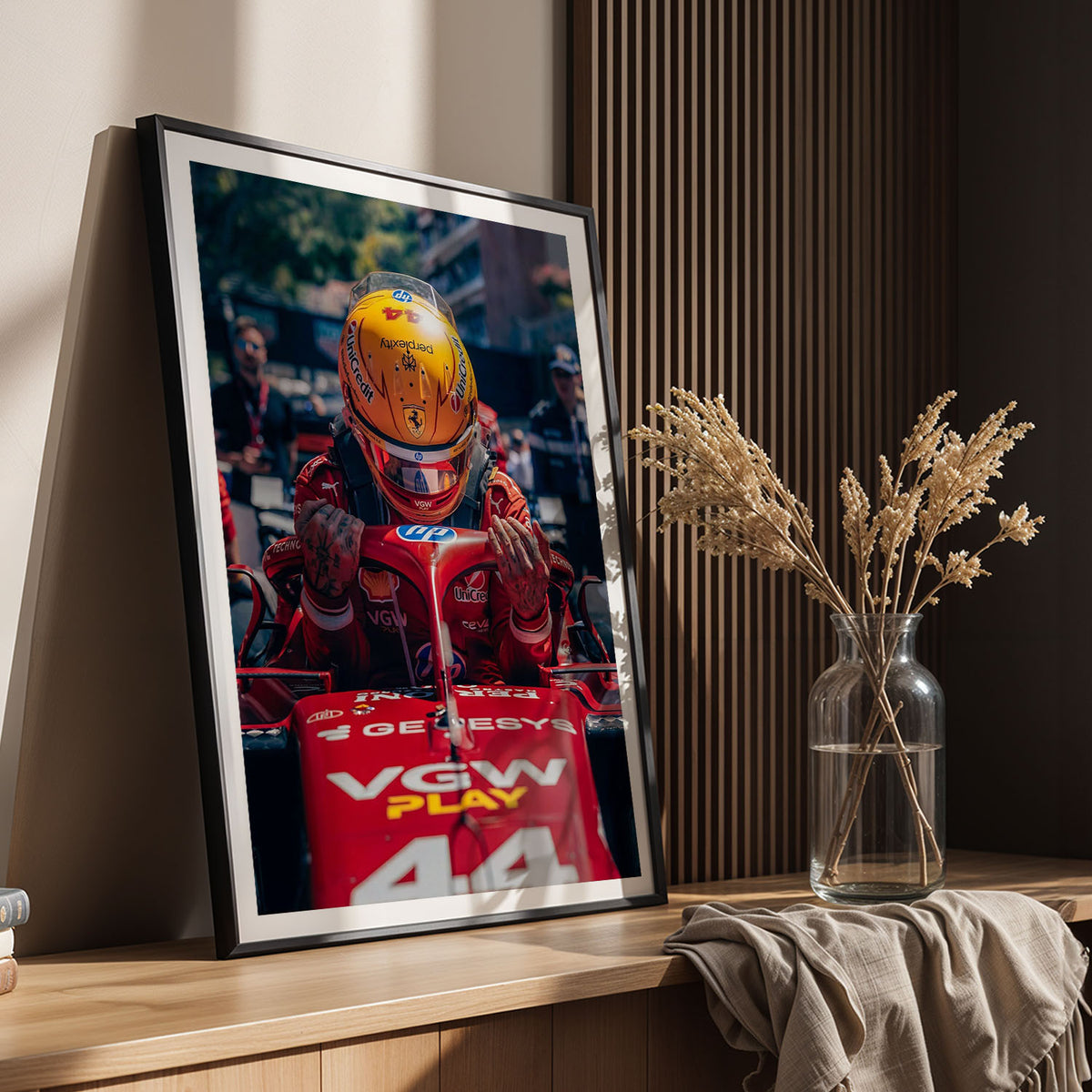 Flex Designs Poster Formula 1 Ferrari Lewis Hamilton 11 x 17" Home Goods - Sports  Poster