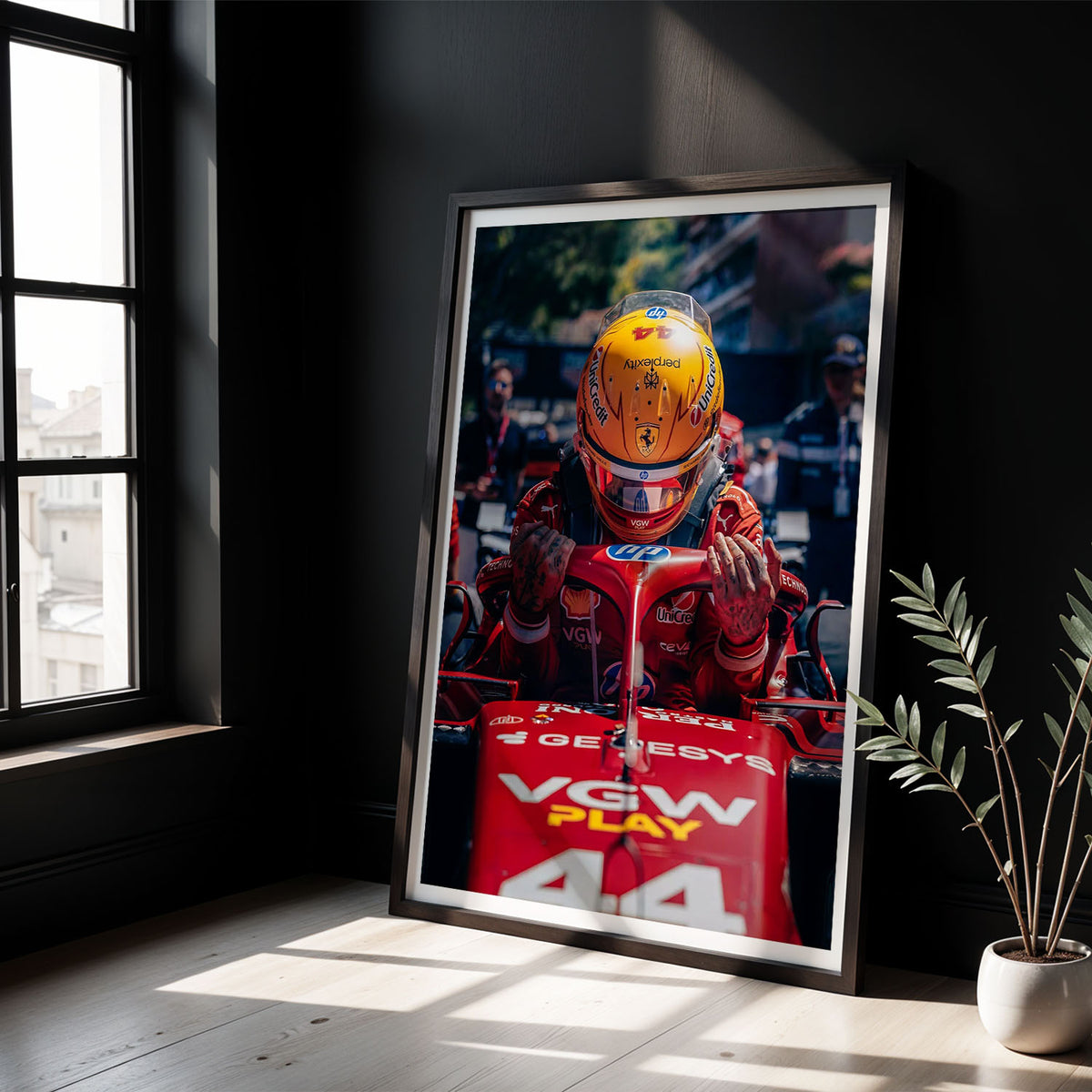 Flex Designs Poster Formula 1 Ferrari Lewis Hamilton 5 x 7" Home Goods - Sports  Poster