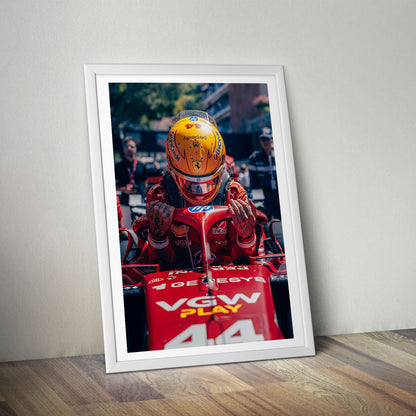 Flex Designs Poster Formula 1 Ferrari Lewis Hamilton 5 x 7" Home Goods - Sports  Poster