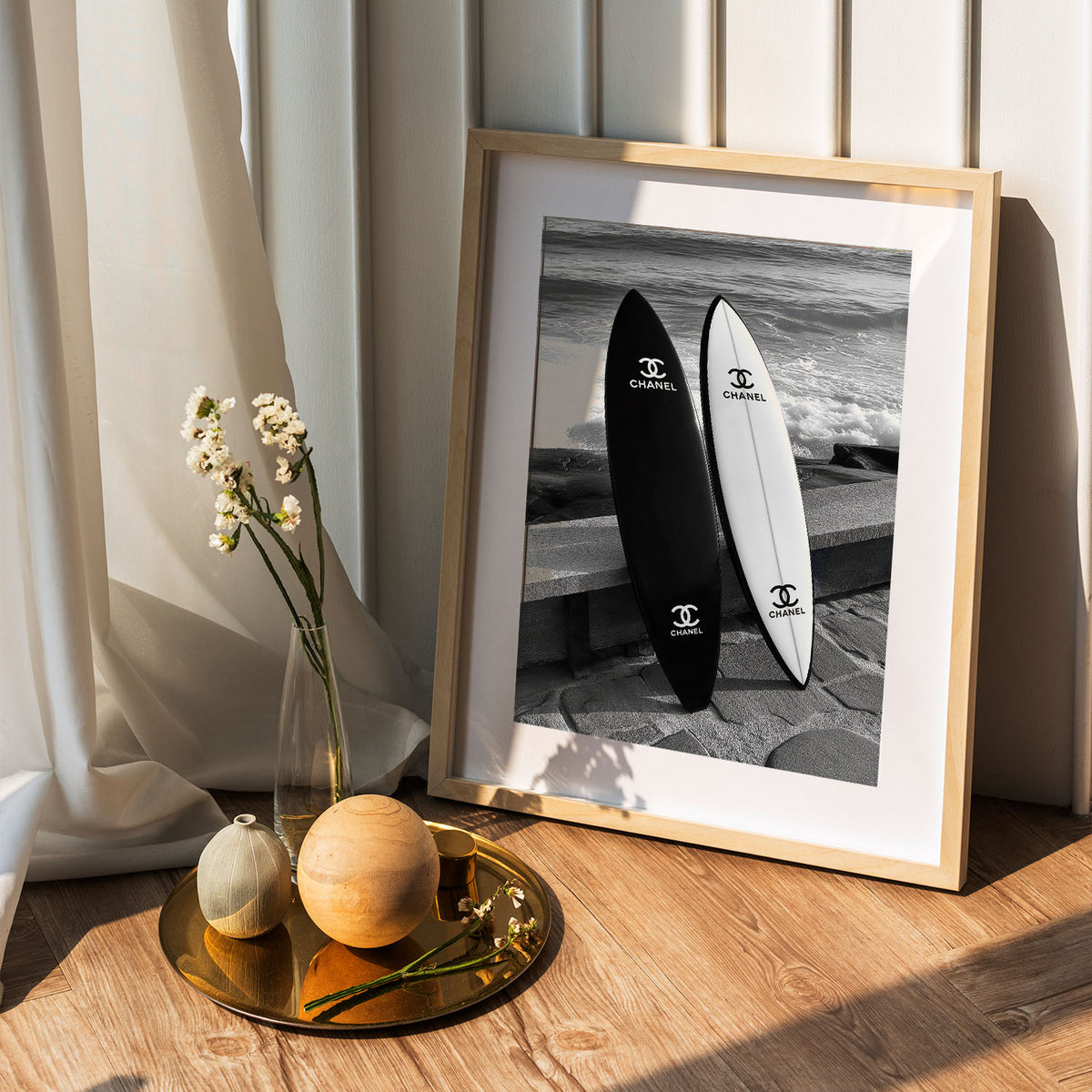 Flex Designs Poster Chanel Beach Surfboards 5 x 7" Home Goods - Designer  Poster