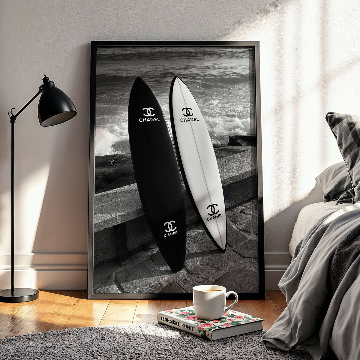 Flex Designs Poster Chanel Beach Surfboards 11 x 17" Home Goods - Designer  Poster