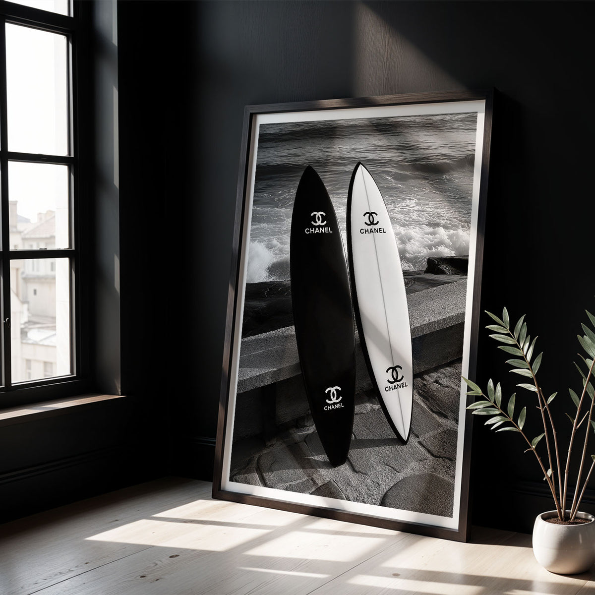 Flex Designs Poster Chanel Beach Surfboards 5 x 7" Home Goods - Designer  Poster