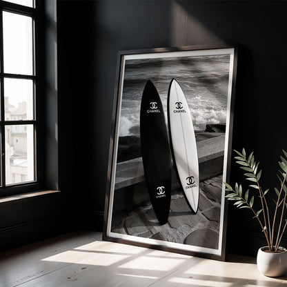 Flex Designs Poster Chanel Beach Surfboards 5 x 7" Home Goods - Designer  Poster