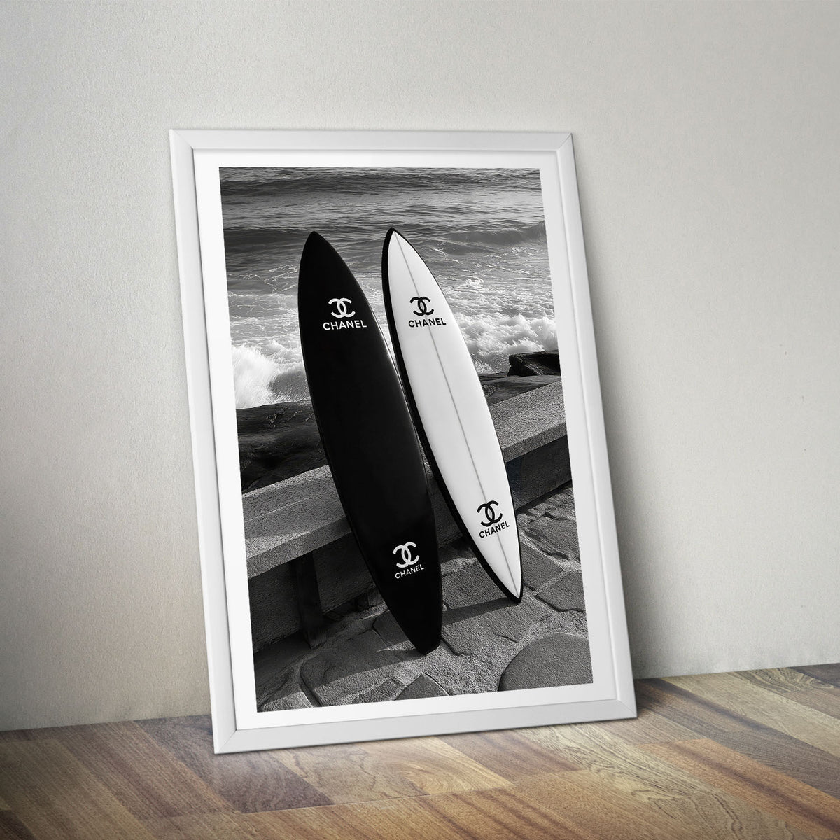 Flex Designs Poster Chanel Beach Surfboards 5 x 7" Home Goods - Designer  Poster