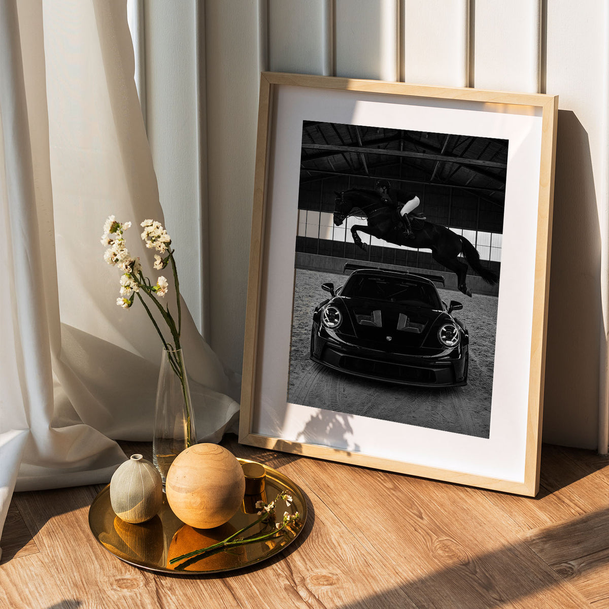 Flex Designs Poster Noir Porsche Horsepower 5 x 7" Home Goods - Designer  Poster