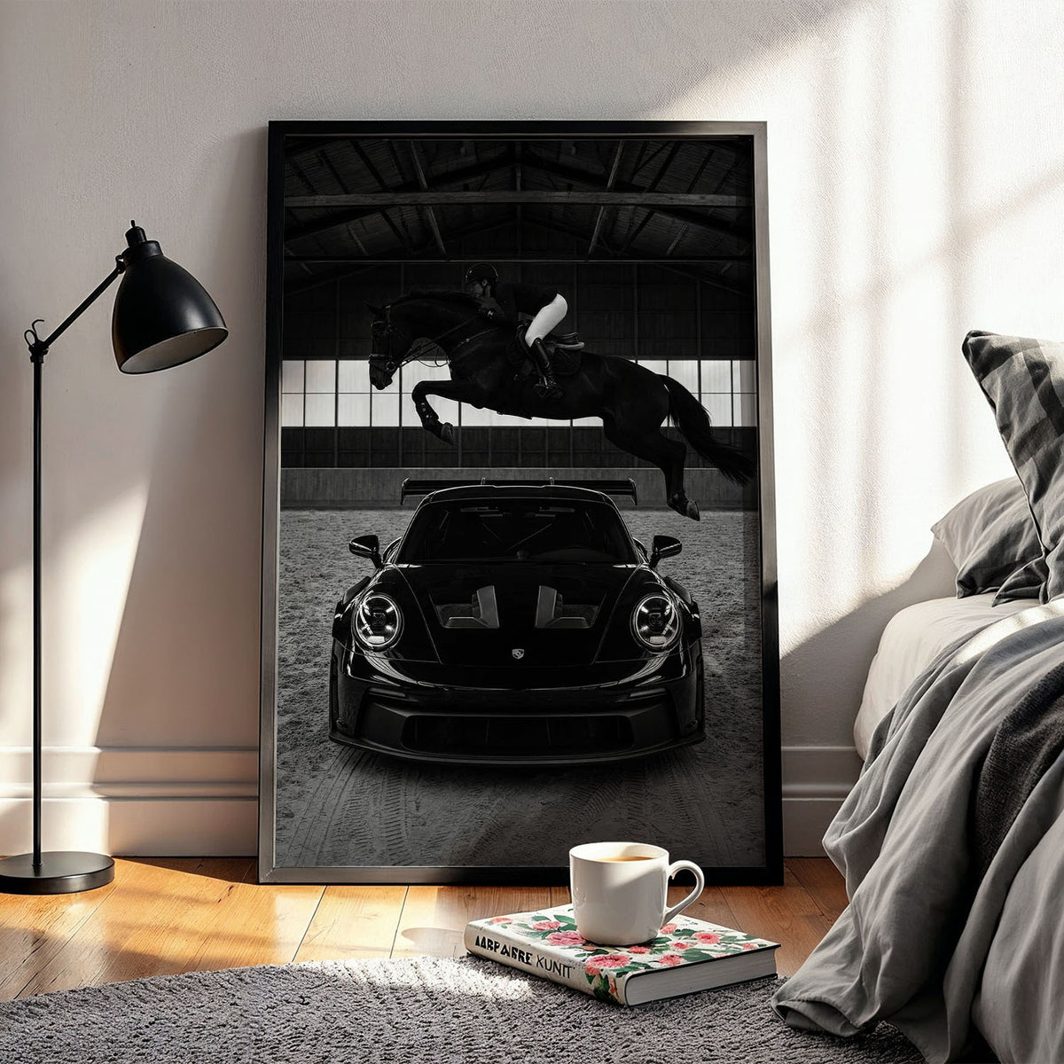Flex Designs Poster Noir Porsche Horsepower 11 x 17" Home Goods - Designer  Poster