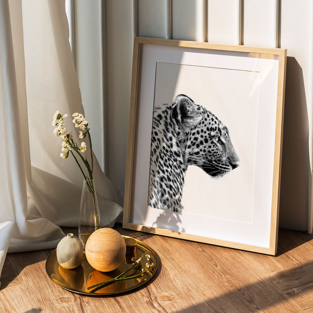 Flex Designs Poster Noir Leopard 5 x 7" Home Goods - Designer  Poster