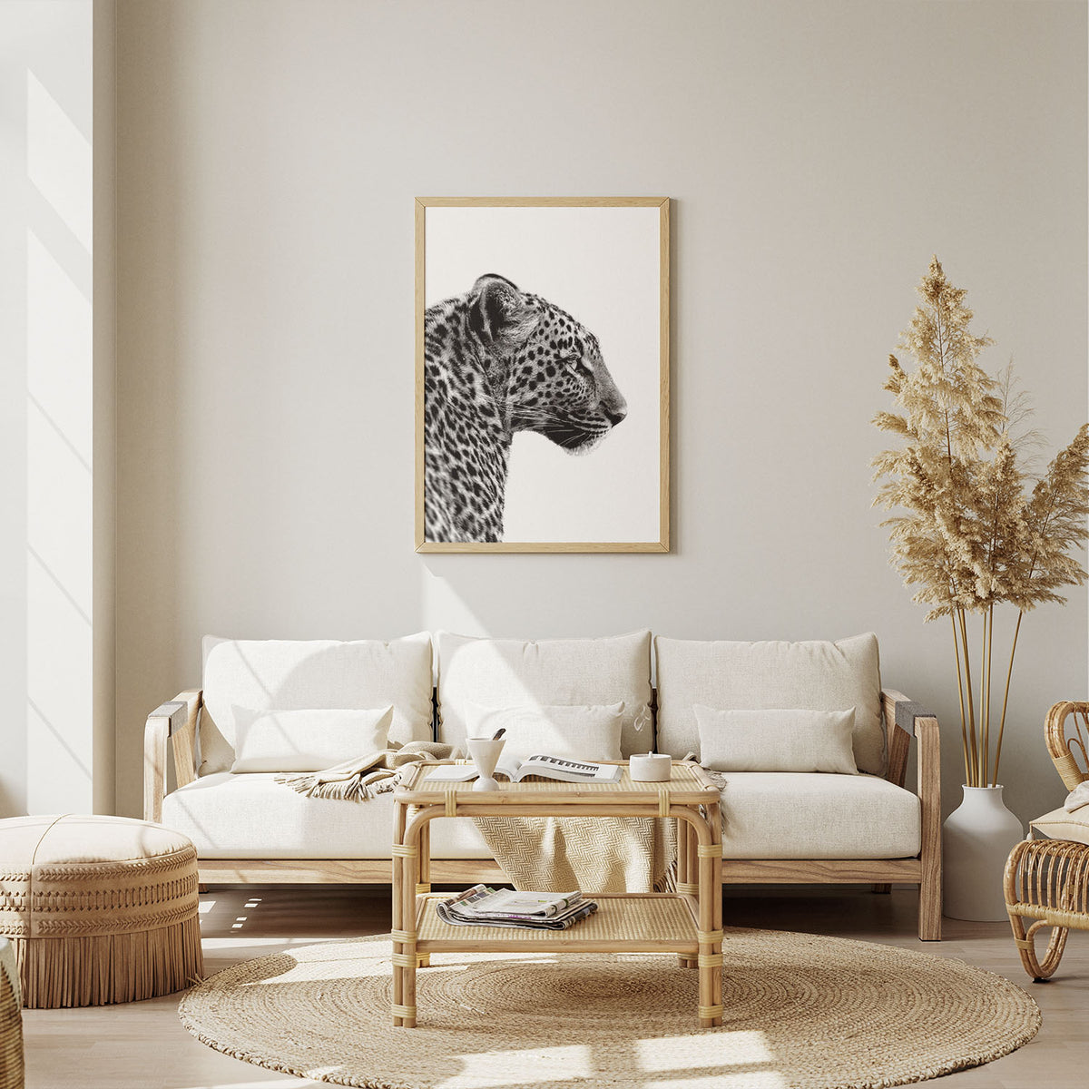 Flex Designs Poster Noir Leopard 11 x 17" Home Goods - Designer  Poster