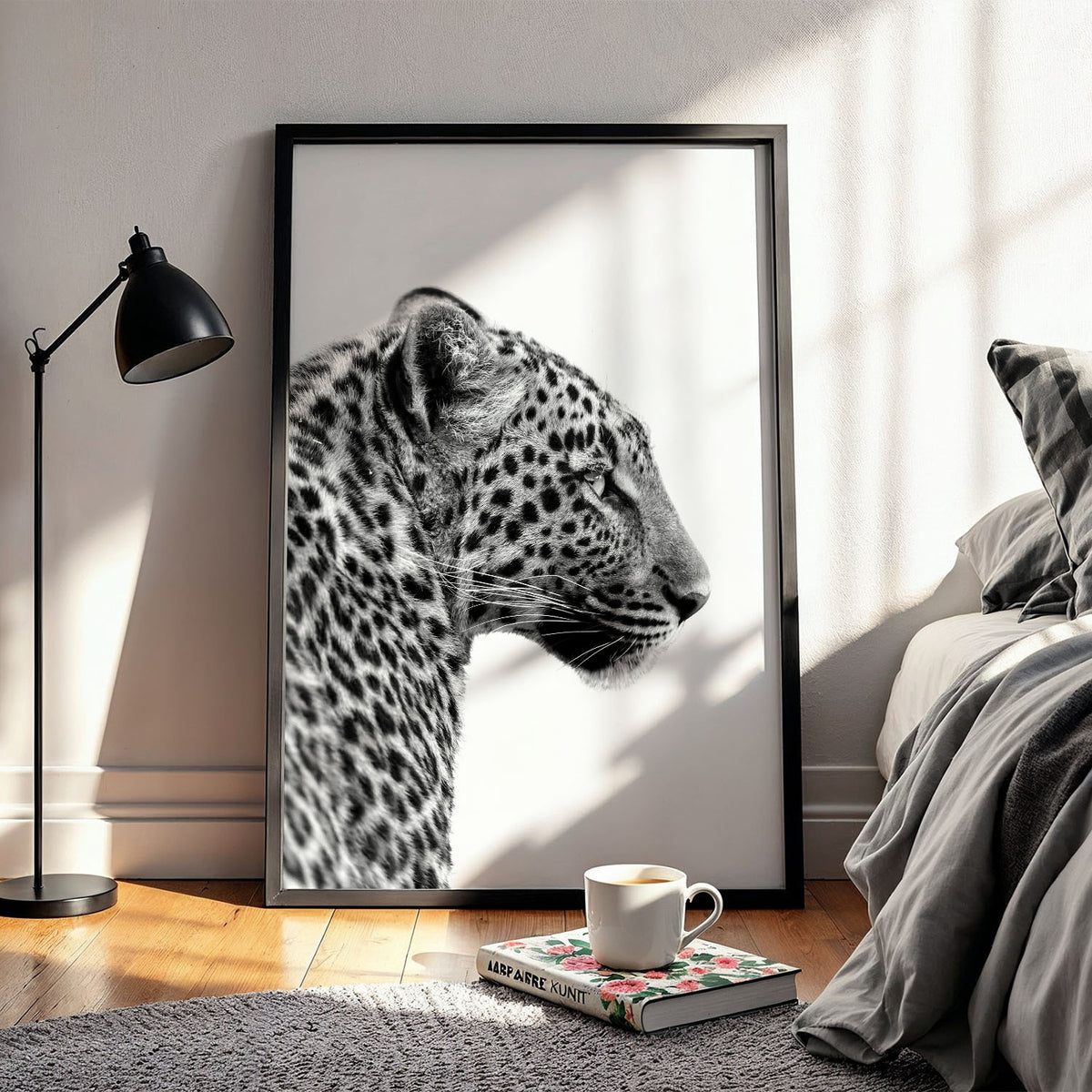 Flex Designs Poster Noir Leopard 11 x 17" Home Goods - Designer  Poster