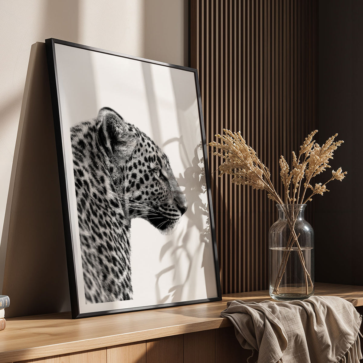 Flex Designs Poster Noir Leopard 11 x 17" Home Goods - Designer  Poster
