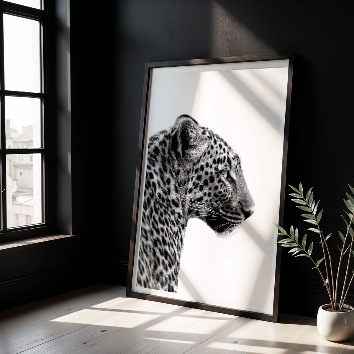Flex Designs Poster Noir Leopard 5 x 7" Home Goods - Designer  Poster