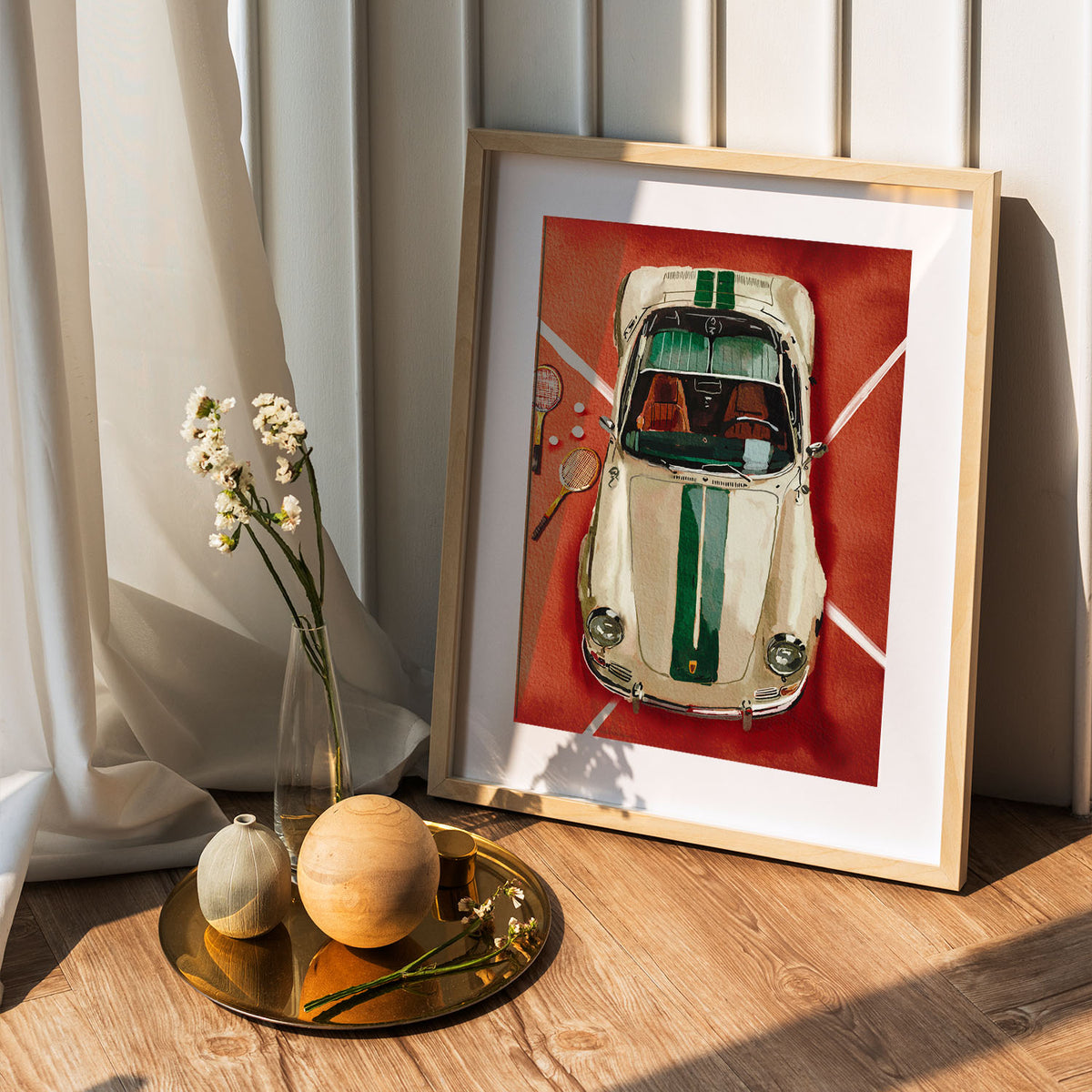 Flex Designs Poster Vintage Porsche Tennis Club 5 x 7" Home Goods - Designer  Poster